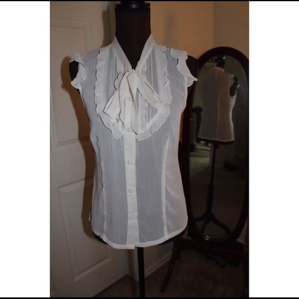 White Guess Blouse